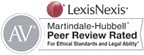 LexisNexis | AV | Martindale-Hubbell | Peer Review Rated | For Ethical Standards And Legal Ability